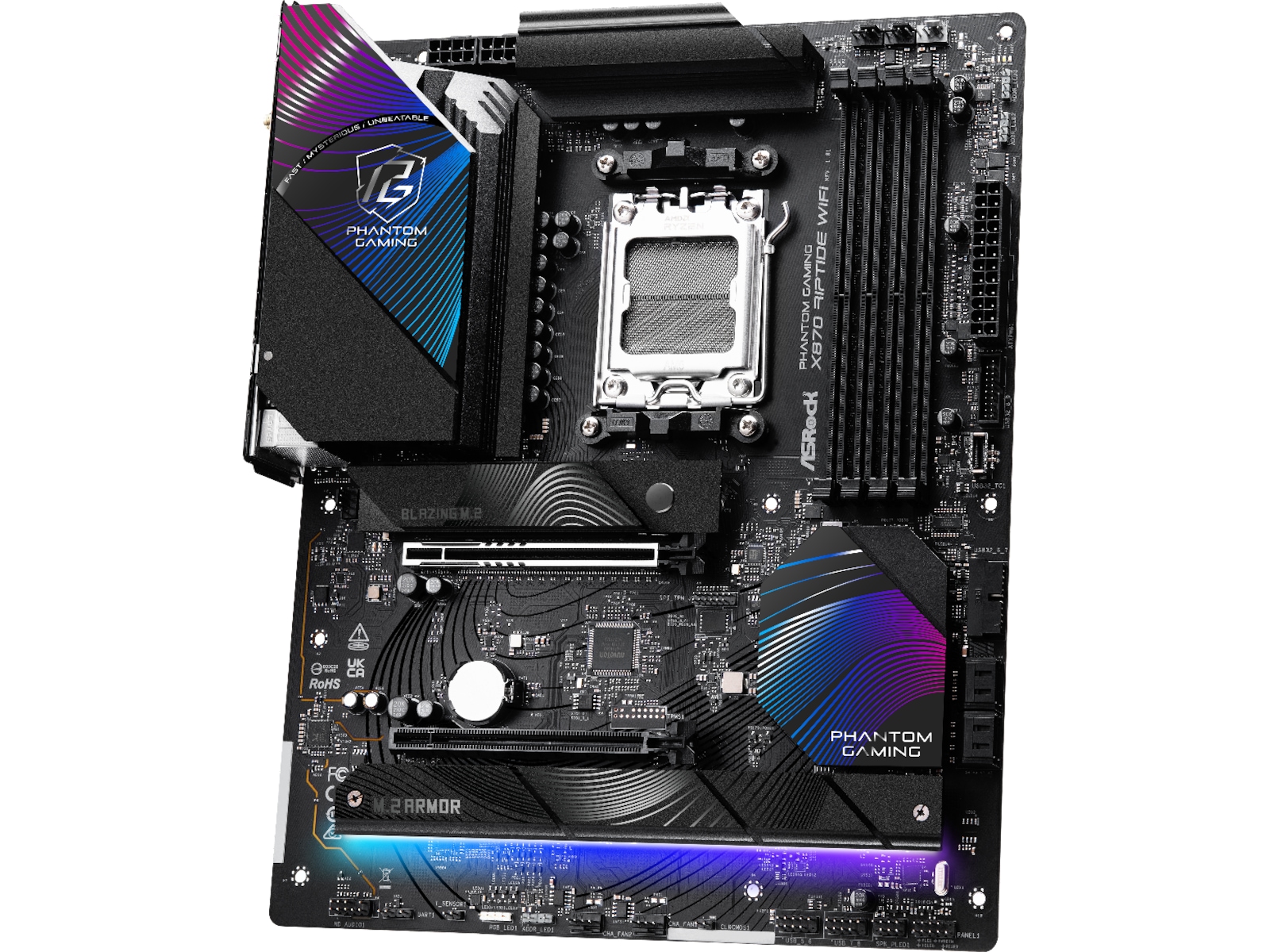 ASRock X870 Phantom Gaming Riptide WiFi Moderkort -B-Grade Demo moderkort