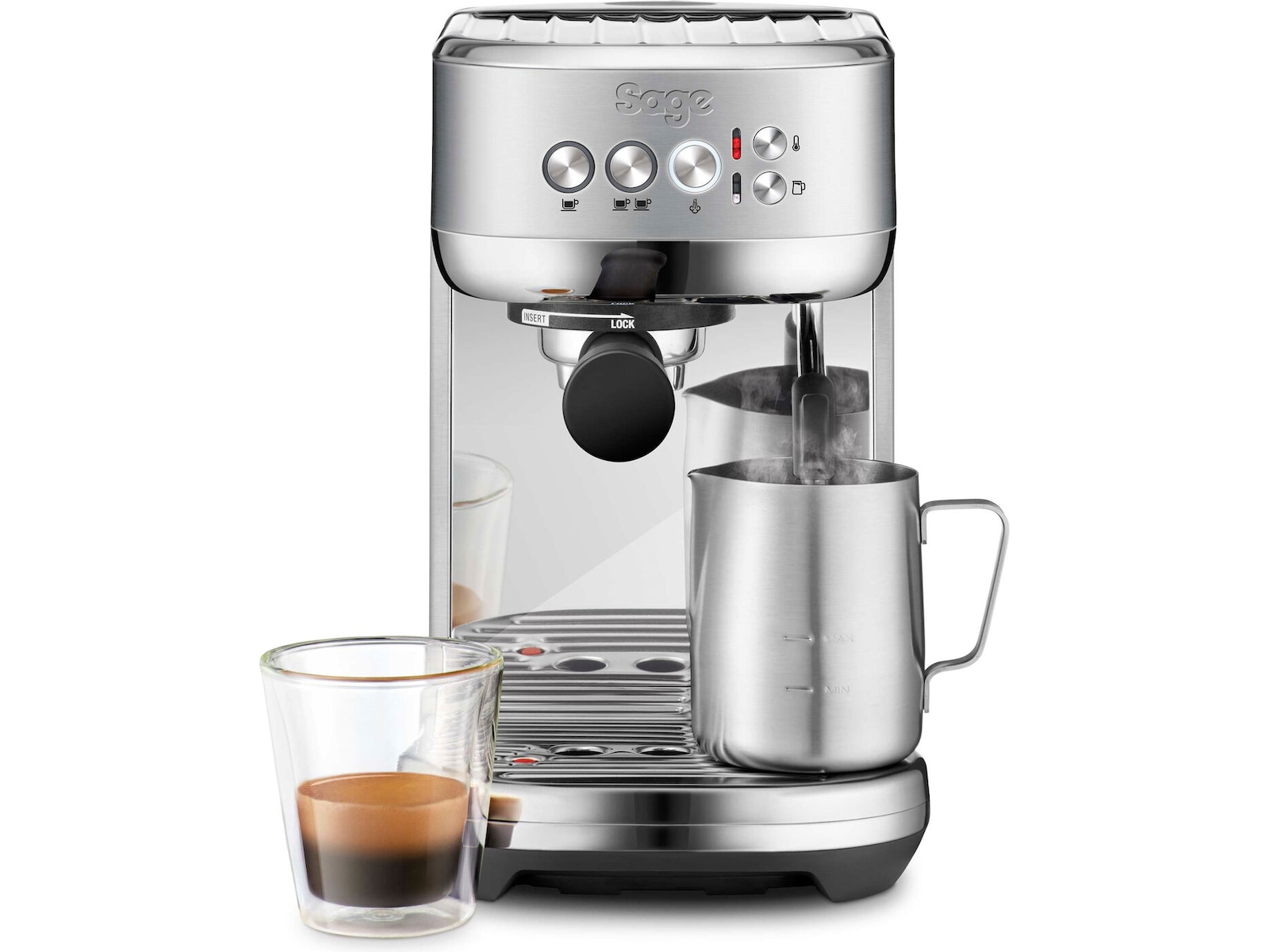Sage Bambino Plus Espressomaskin (borstat stål) Espressomaskiner