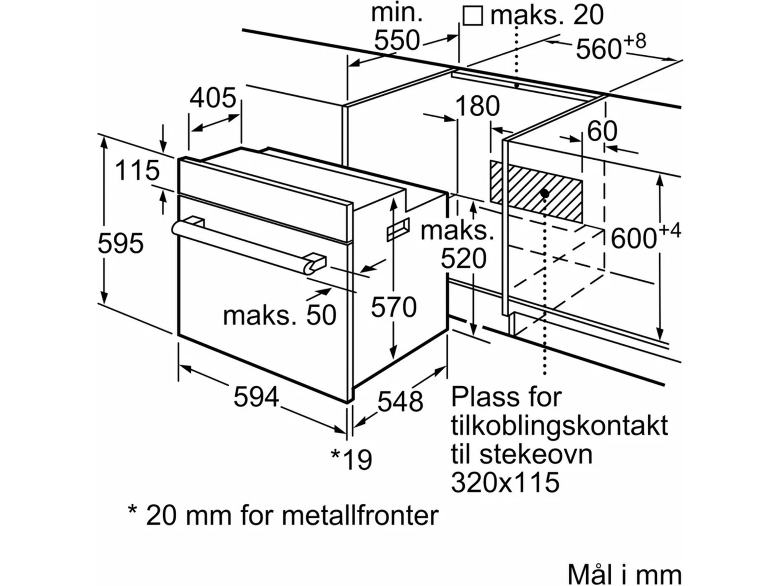 Siemens IQ100 Inbyggd ugn 60 cm (svart) Ugn
