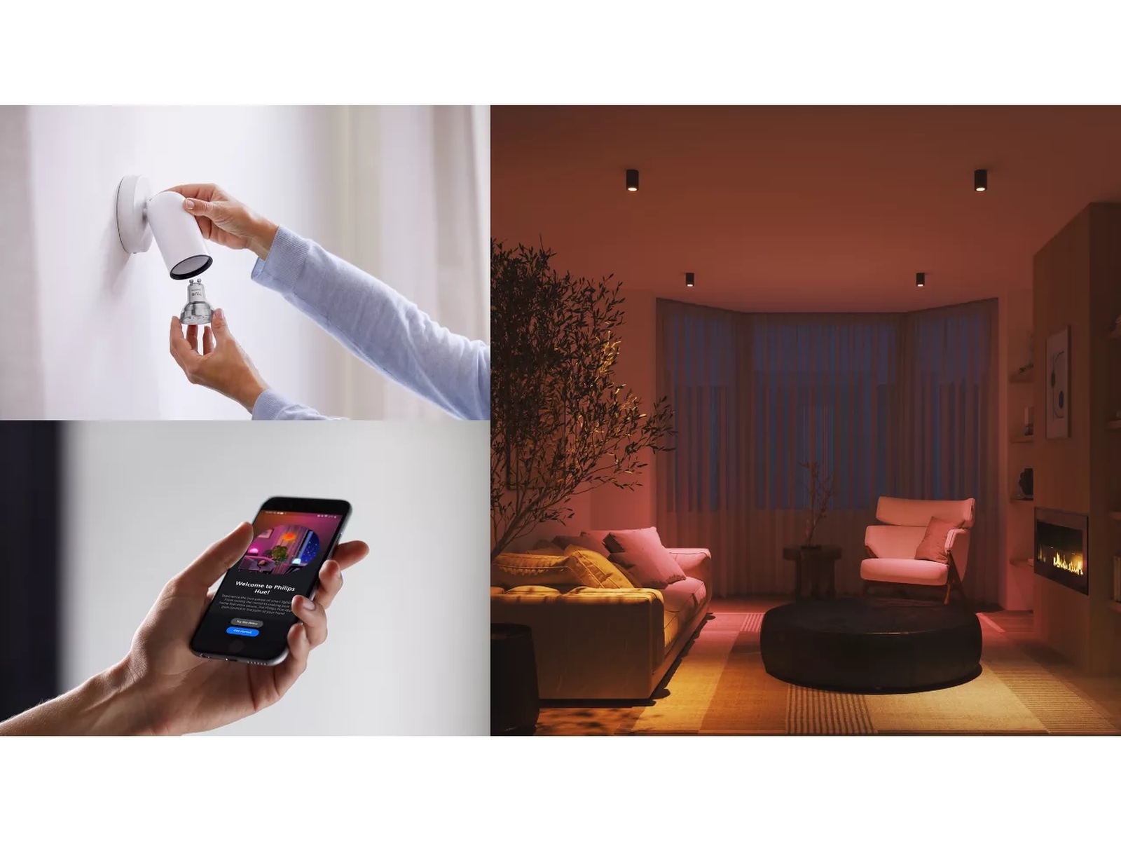 Philips Hue Essential WCA Startpaket (3x GU10 spot + Brygga) LED-lampor & glödlampor