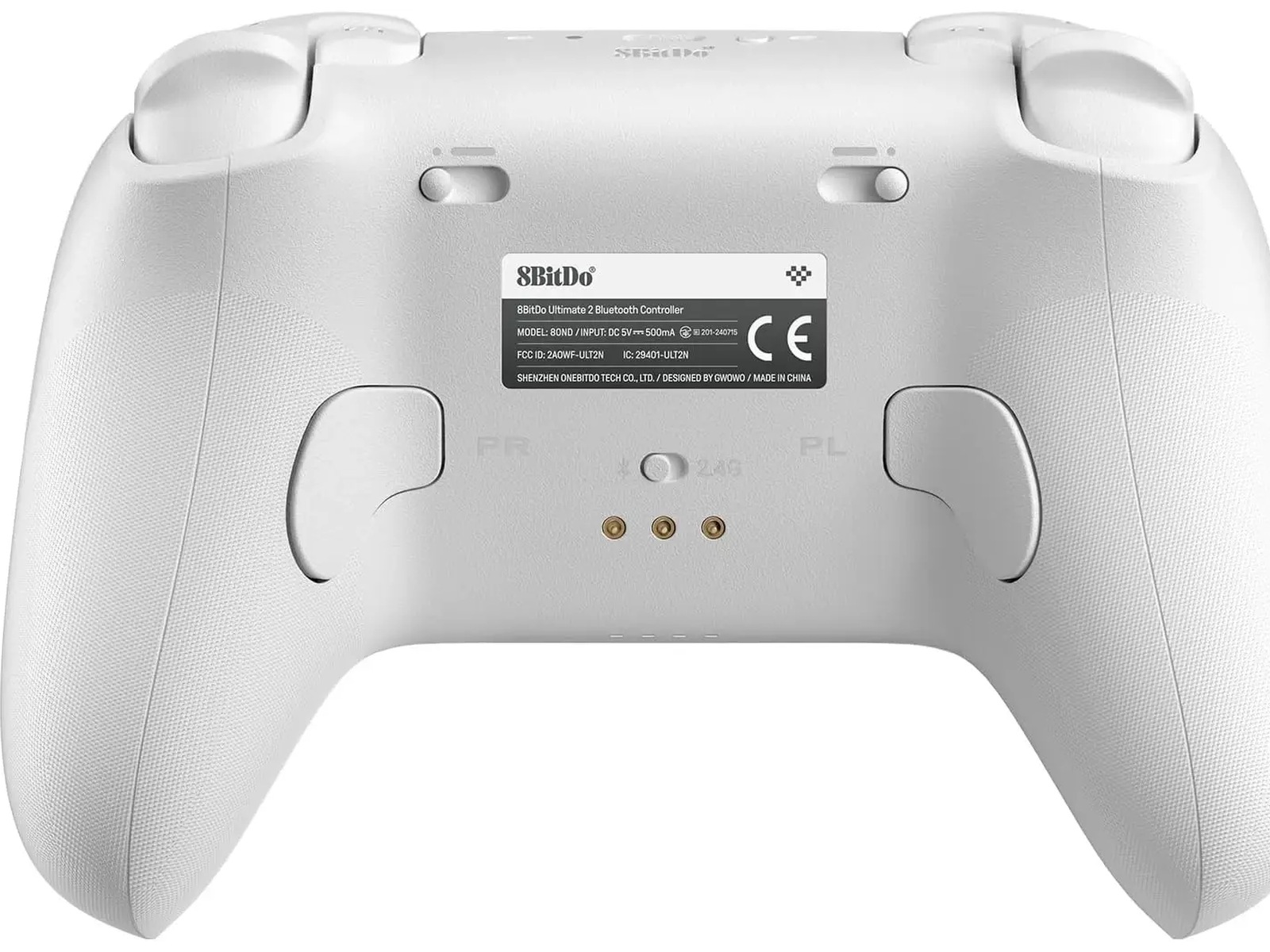 8BitDo Ultimate 2 Trådlös Bluetooth Kontroller (vit) Gamepad