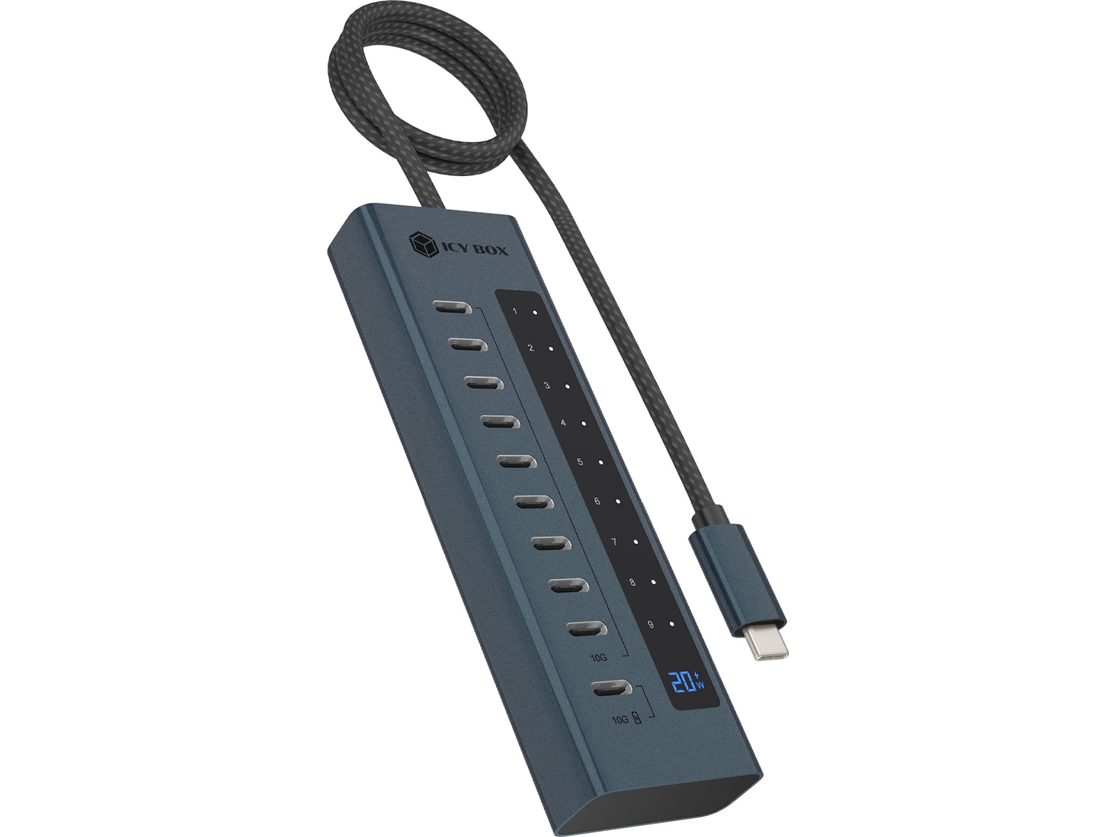 ICY BOX 10-portars USB Type-C® Gen 2 Hub Dockningsstation och USB-hub