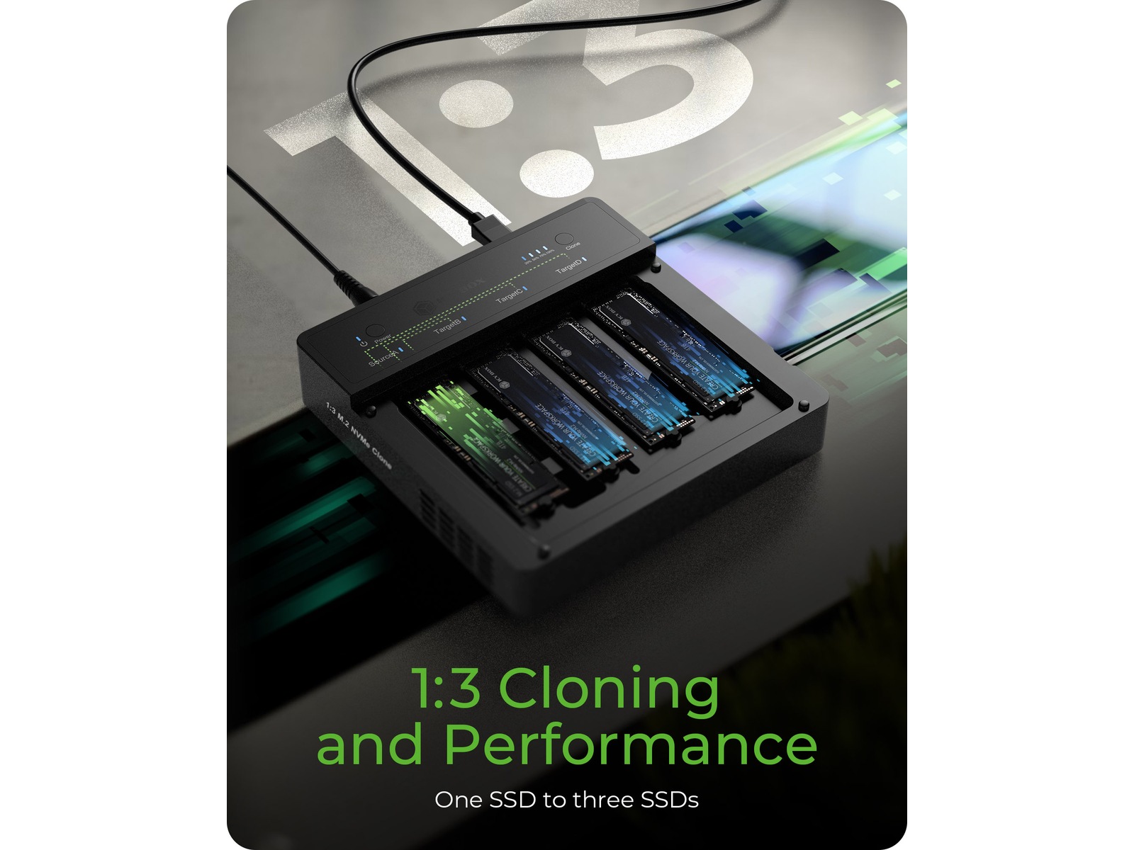  ICY BOX 4 bay Clone and DockingSation Dockningsstation och USB-hub