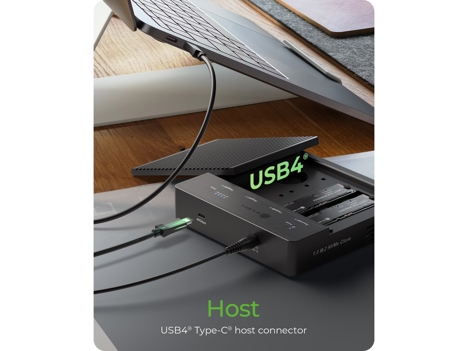  ICY BOX 4 bay Clone and DockingSation Dockningsstation och USB-hub