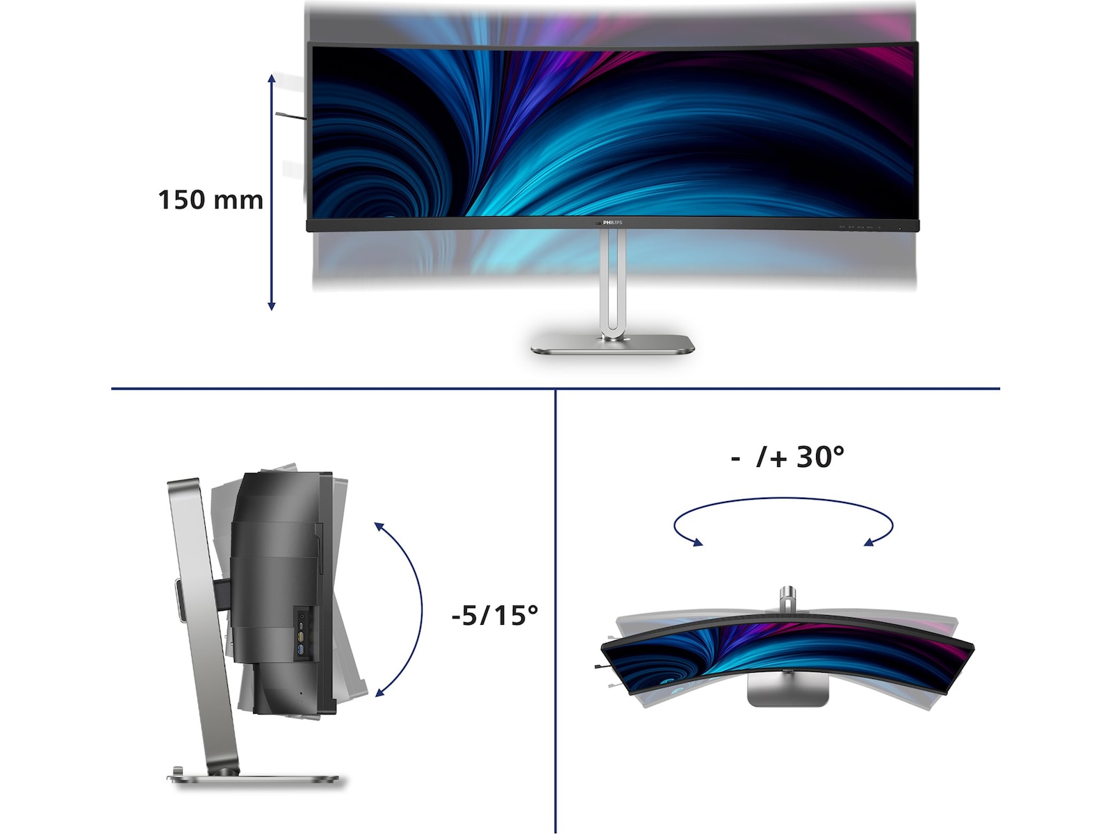 Philips 49" curved skärm 49B2U5900C/00 Datorskärm