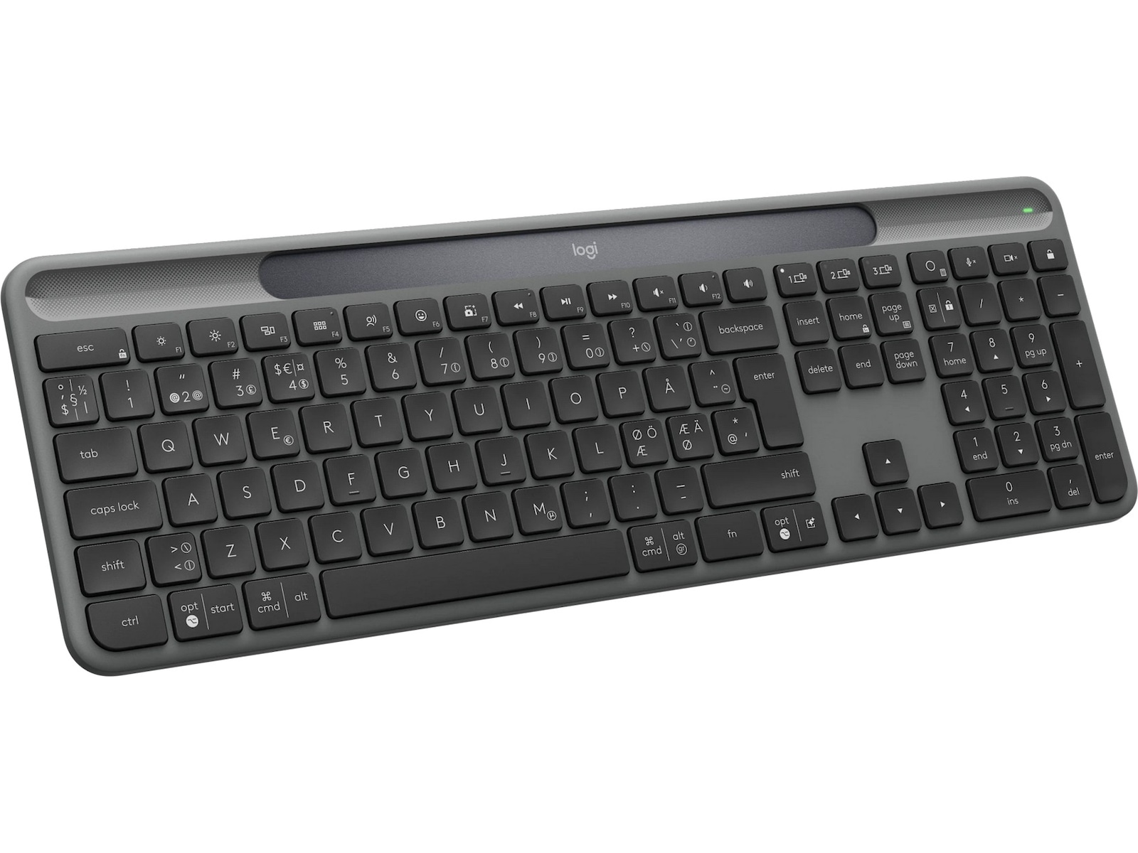 Logitech Signature Slim Solar+ Trådlöst Tangentbord K980 (grafitgrå) Tangentbord