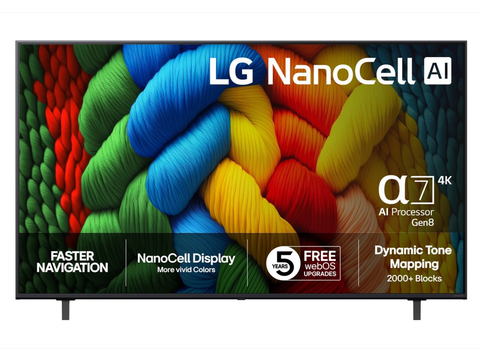 LG 65" NANO80 AI 4K NanoCell Smart TV (2025) 60 - 69 tums TV