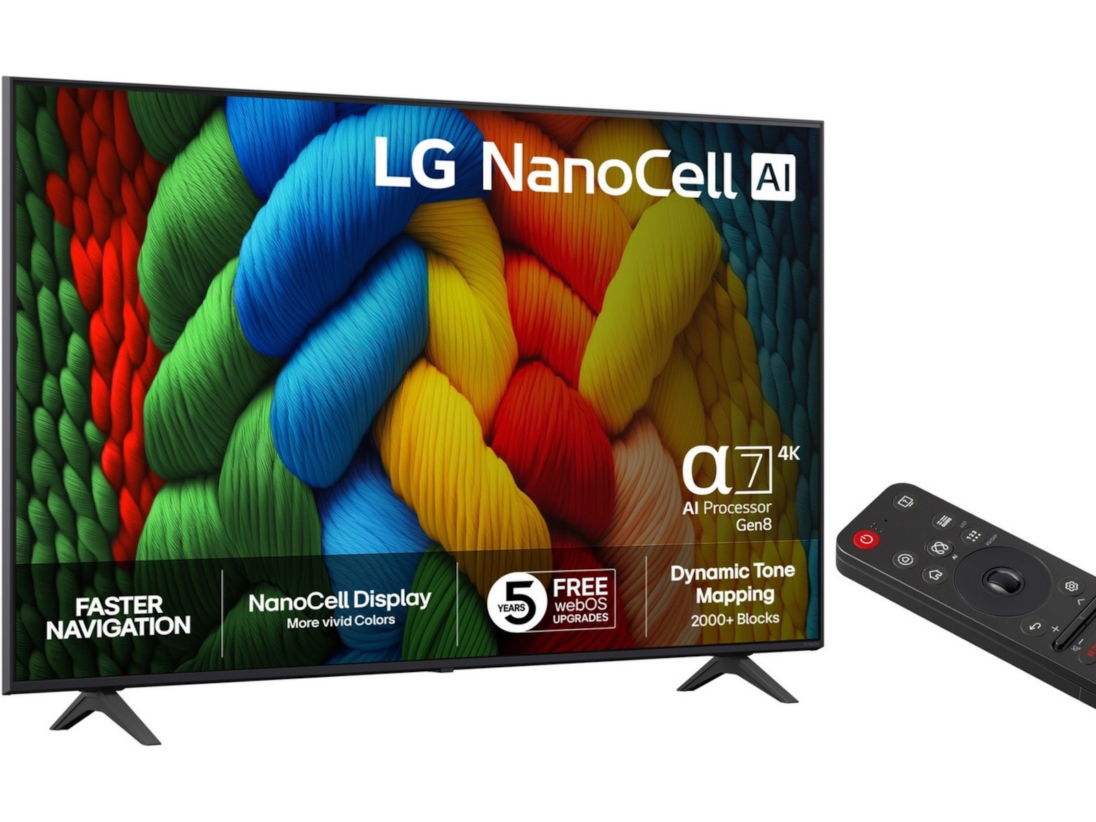 LG 65" NANO80 AI 4K NanoCell Smart TV (2025) 60 - 69 tums TV