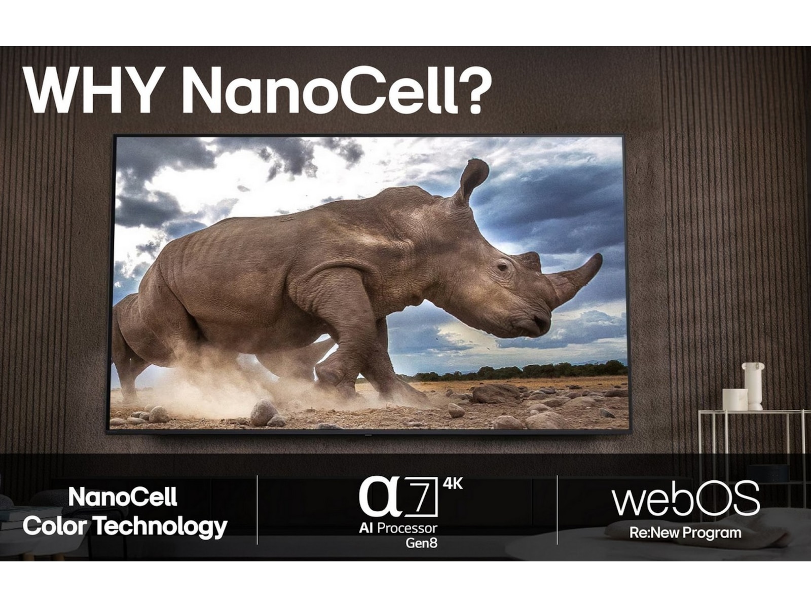 LG 65" NANO80 AI 4K NanoCell Smart TV (2025) 60 - 69 tums TV