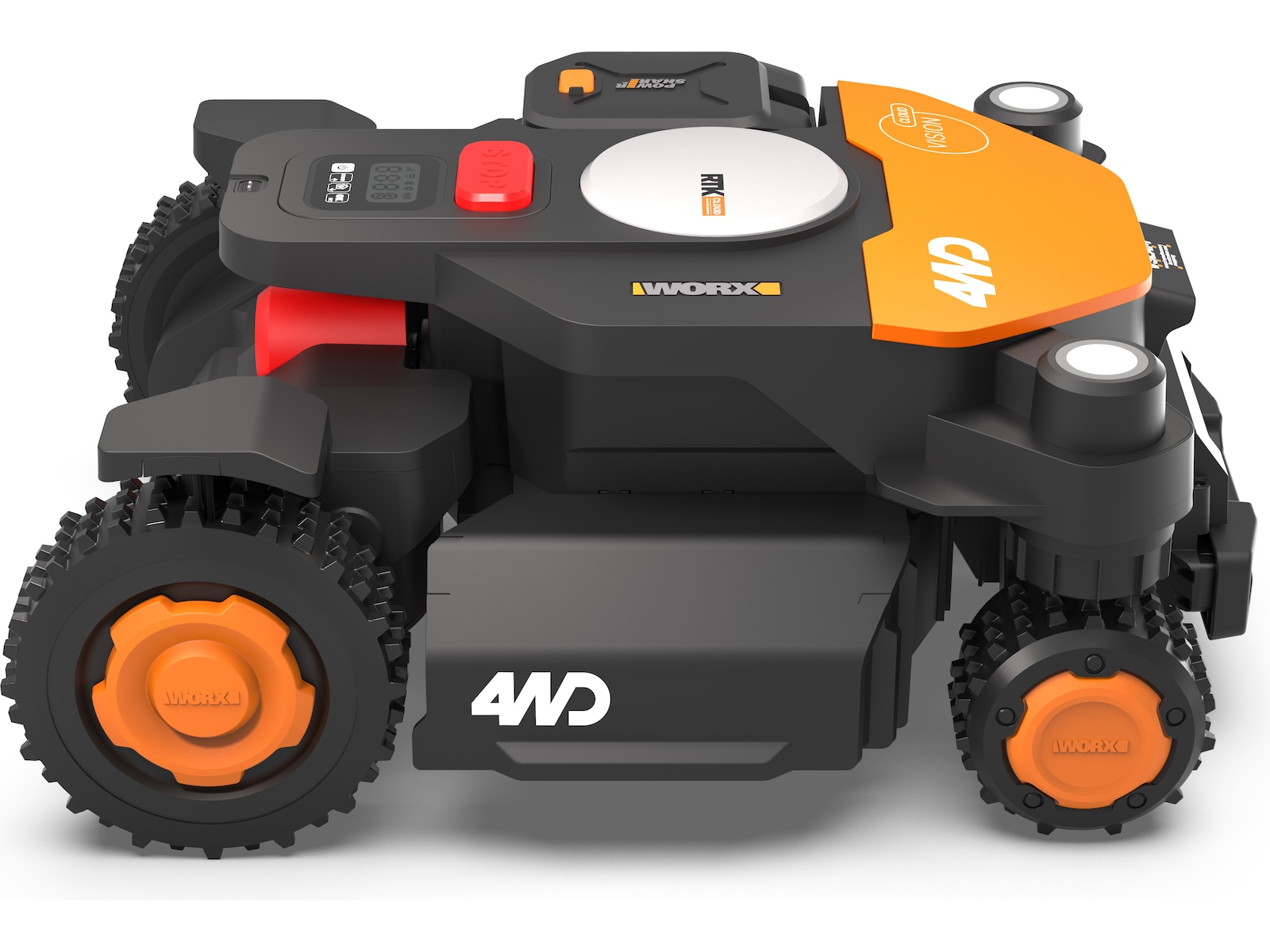Worx WR342E  Kraftfull fyrhjulsdriven gräsklippare med AI-kamera Robotgräsklippare