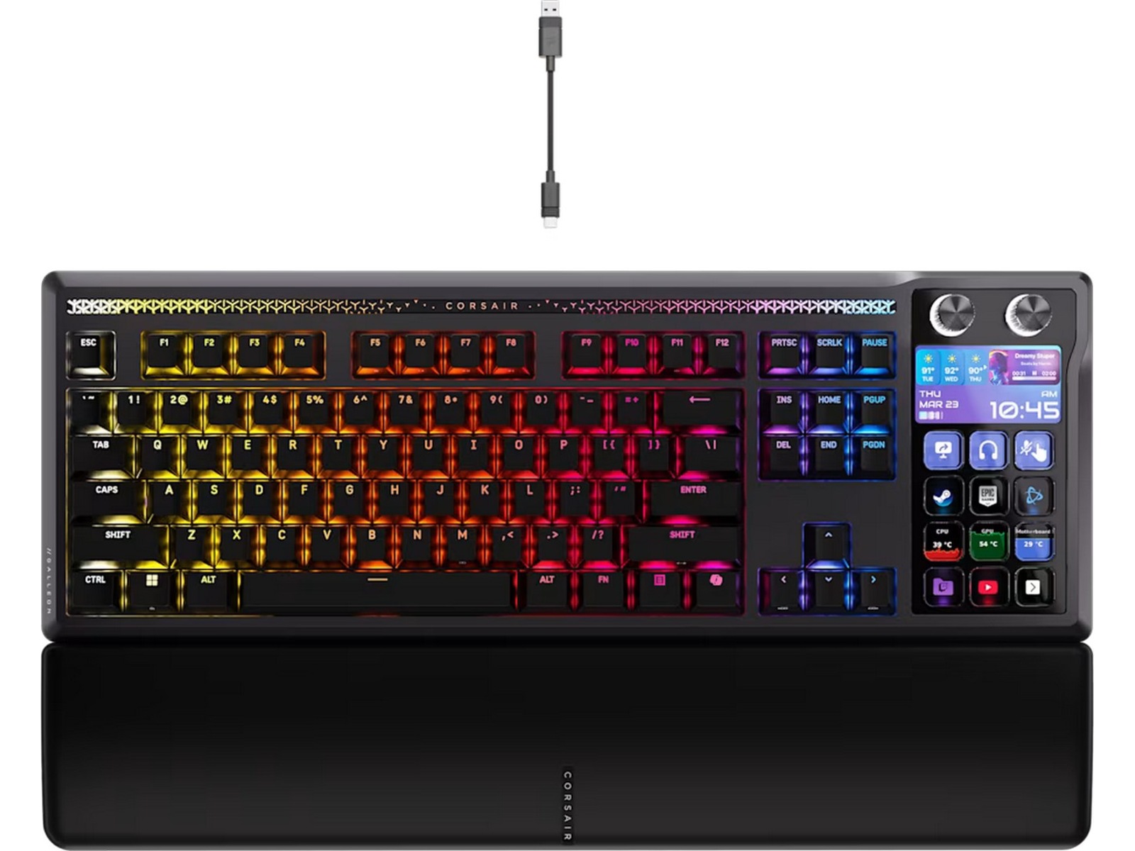 Corsair Galleon 100 SD RGB Stream Deck-integrerat Gwamingtangentbord Gamingtangentbord
