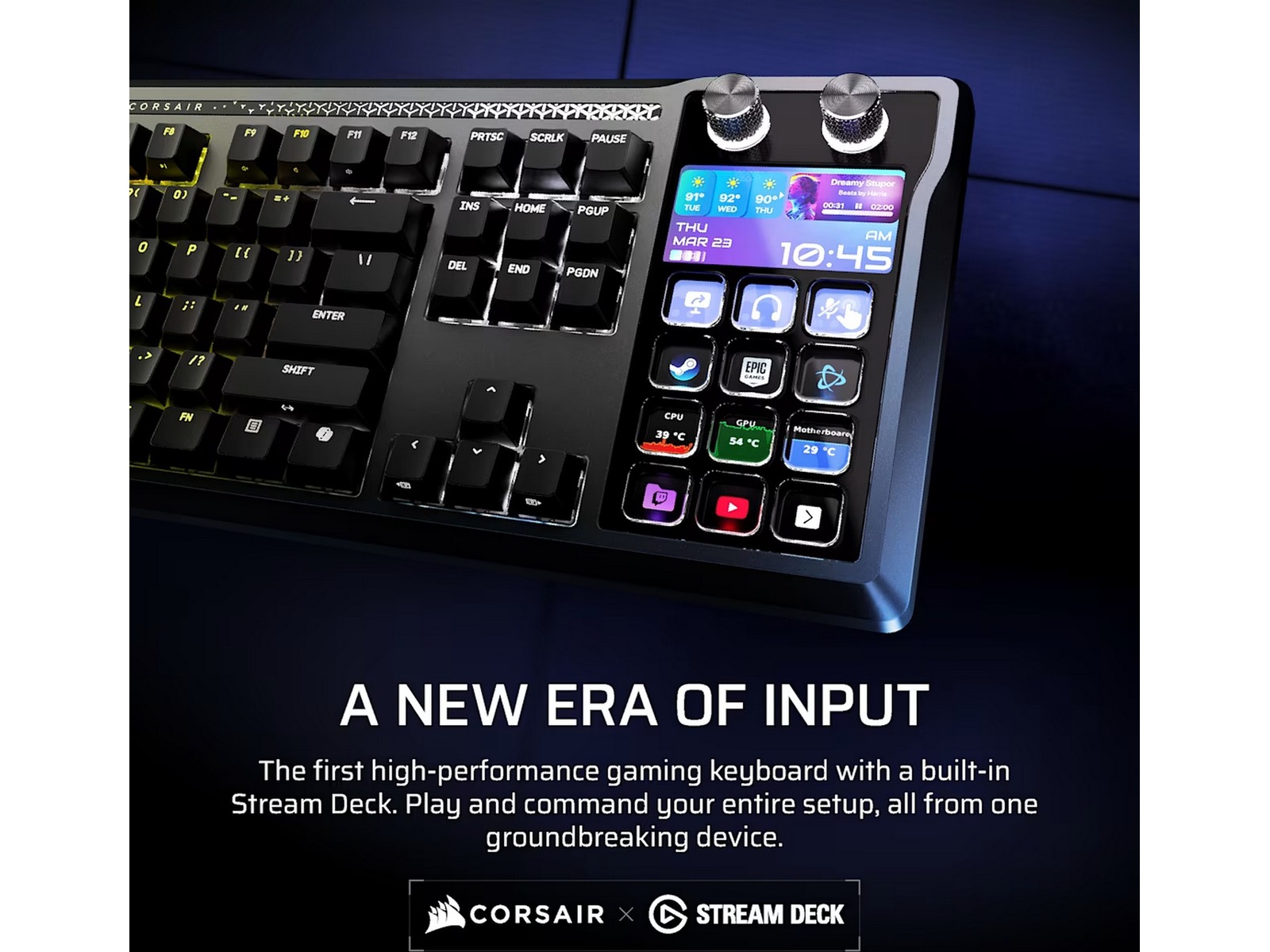 Corsair Galleon 100 SD RGB Stream Deck-integrerat Gwamingtangentbord Gamingtangentbord
