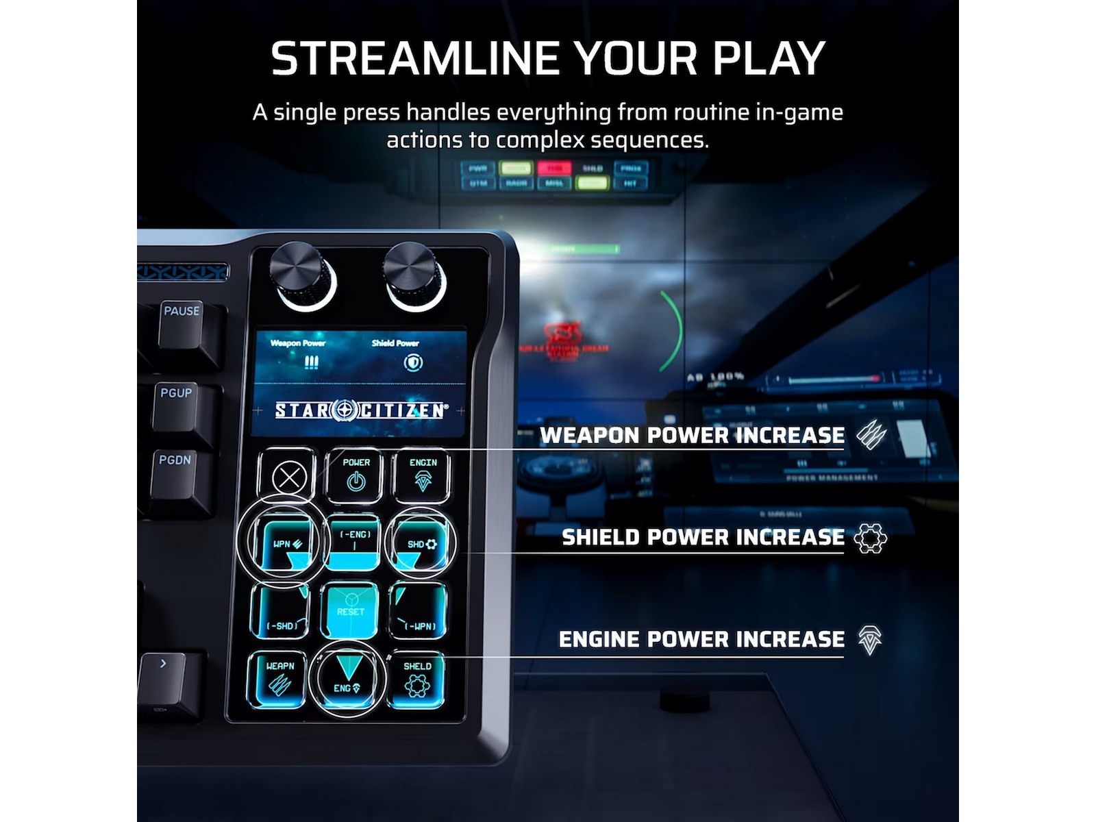 Corsair Galleon 100 SD RGB Stream Deck-integrerat Gwamingtangentbord Gamingtangentbord