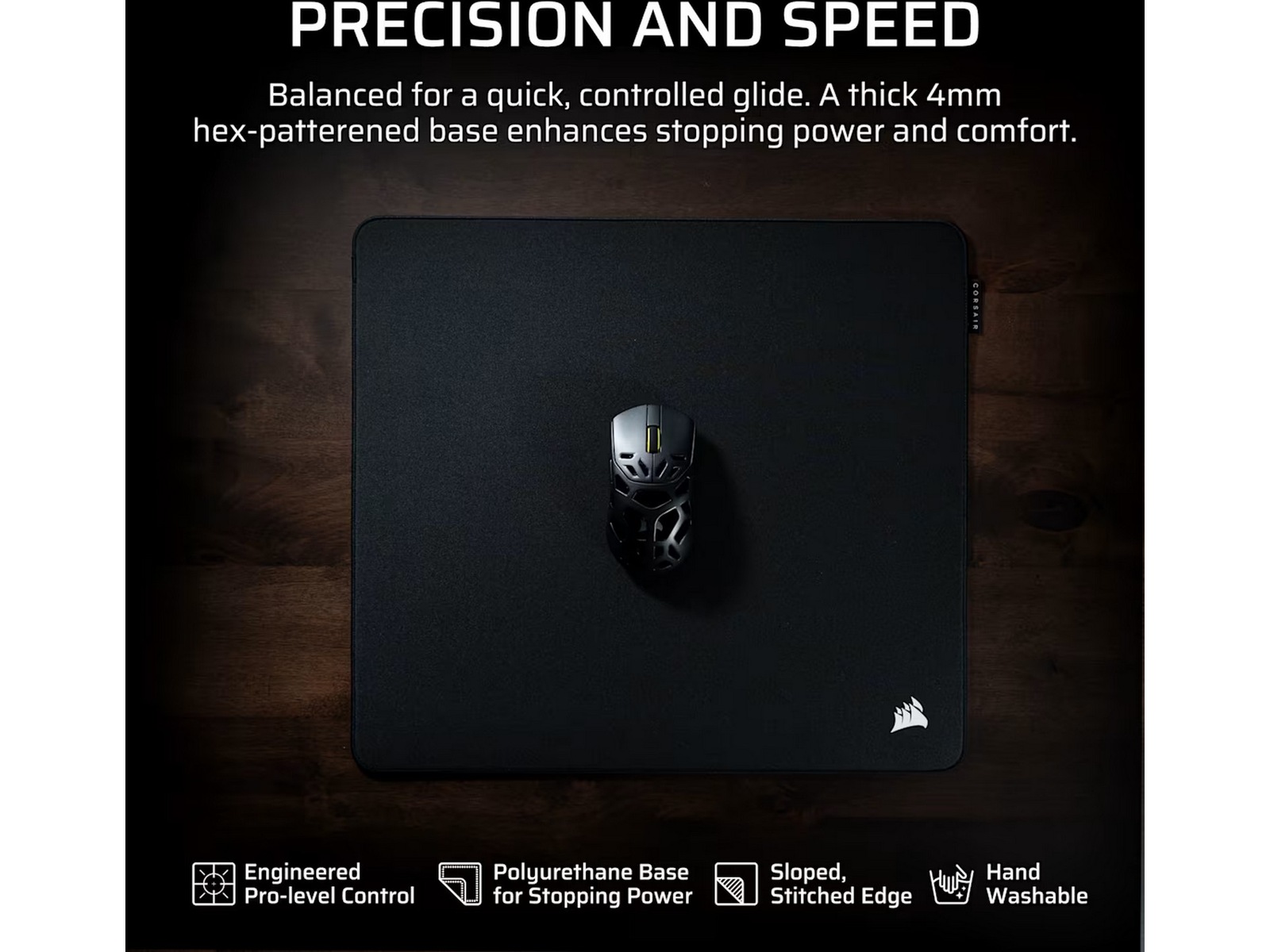 CORSAIR MM PRO Large Control Gaming Mouse Pad (svart) Gamingmusmatta