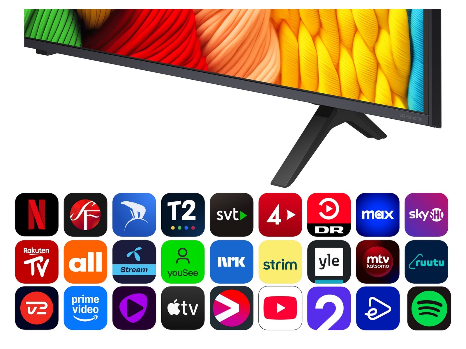 LG 50" NANO80 AI 4K NanoCell Smart TV (2025) + soundbar 60 - 69 tums TV