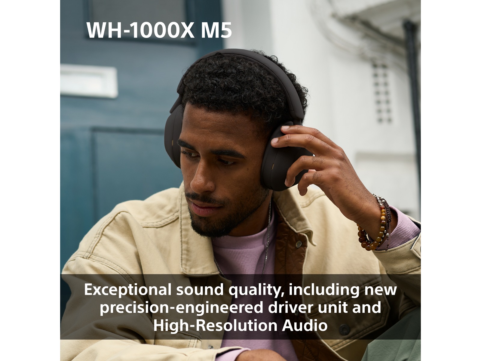 Sony WH-1000XM5 trådlösa hörlurar, Over-Ear (silver) + WF-510 Buds Hörlurar