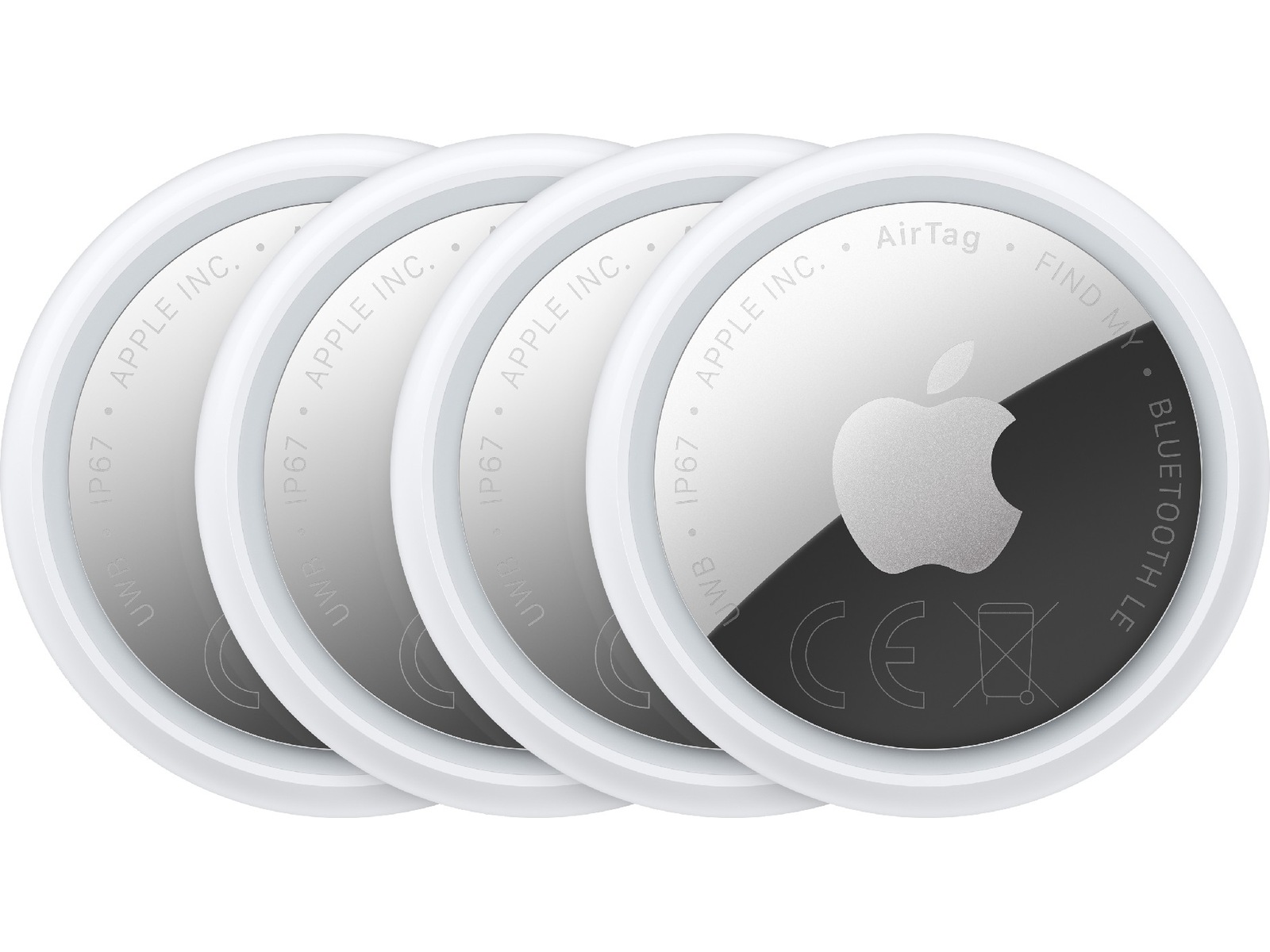 AirTag (2. gen.) spårningsbricka - 4-pack Bluetooth tracker & GPS