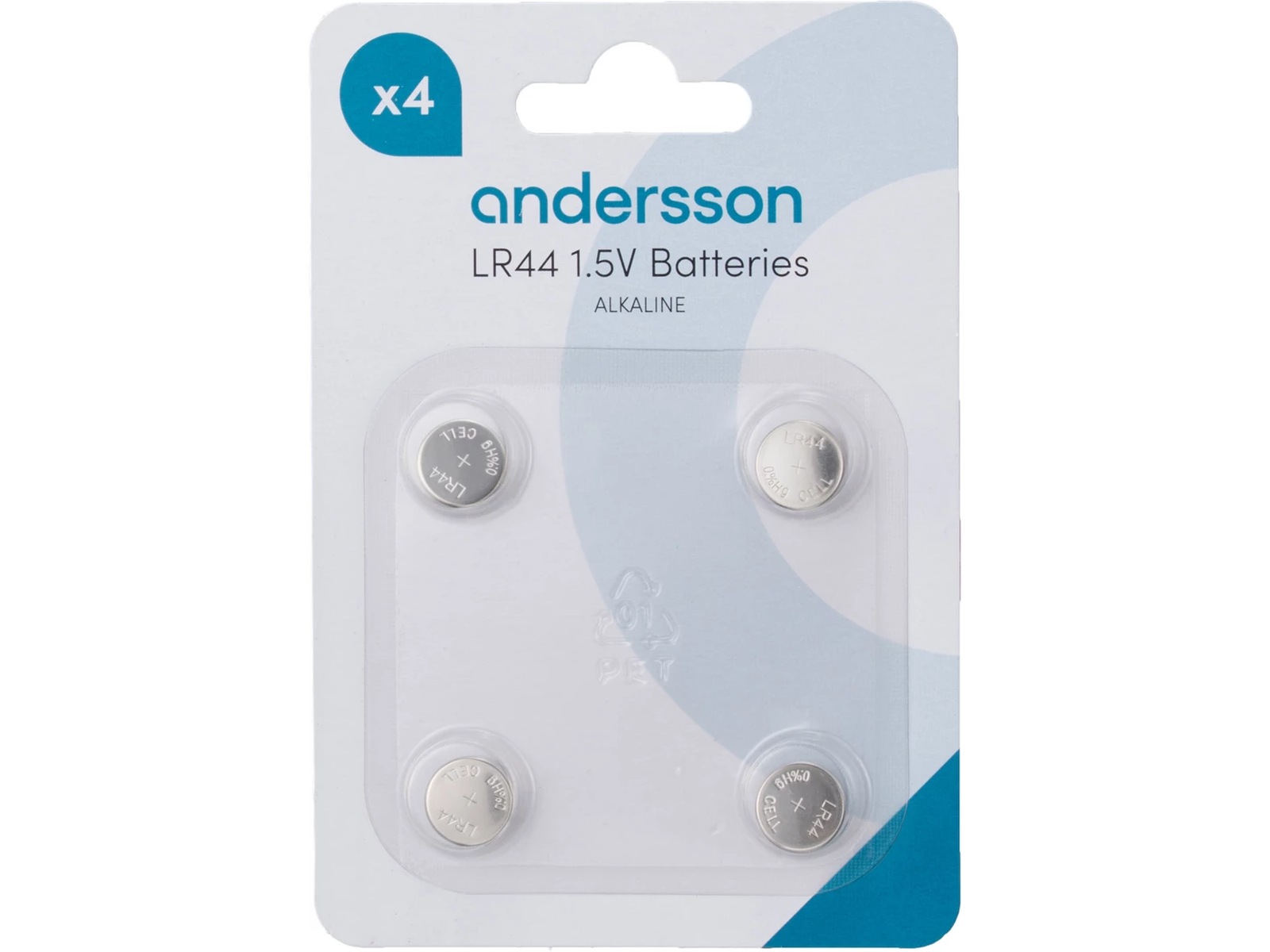 Andersson LR44 knappcellsbatterier 2x4-pack Batterier för allmänt bruk