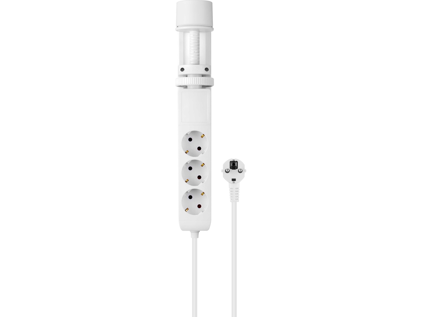 Andersson 6-i-1 grenuttag 3x uttag och USB med skrivbordsfäste (vit) 2-pack Förlängningskabel & förgrening