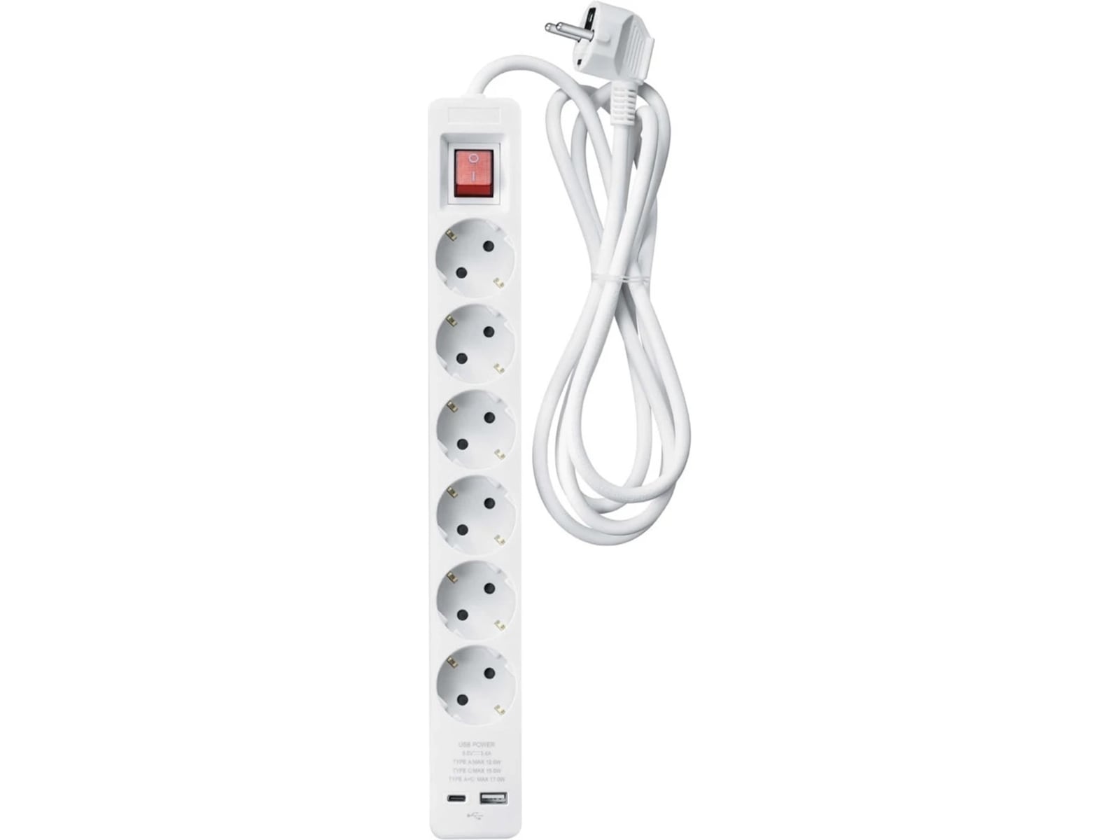 Andersson PWS-C2000 6-vägs grenuttag 3m 2-pack Förlängningskabel & förgrening