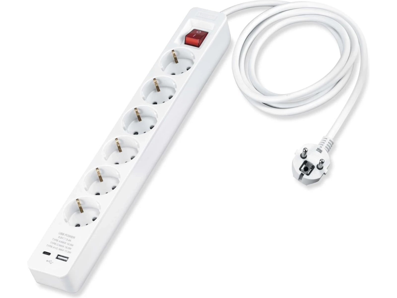 Andersson PWS-C2000 6-vägs grenuttag 3m 2-pack Förlängningskabel & förgrening