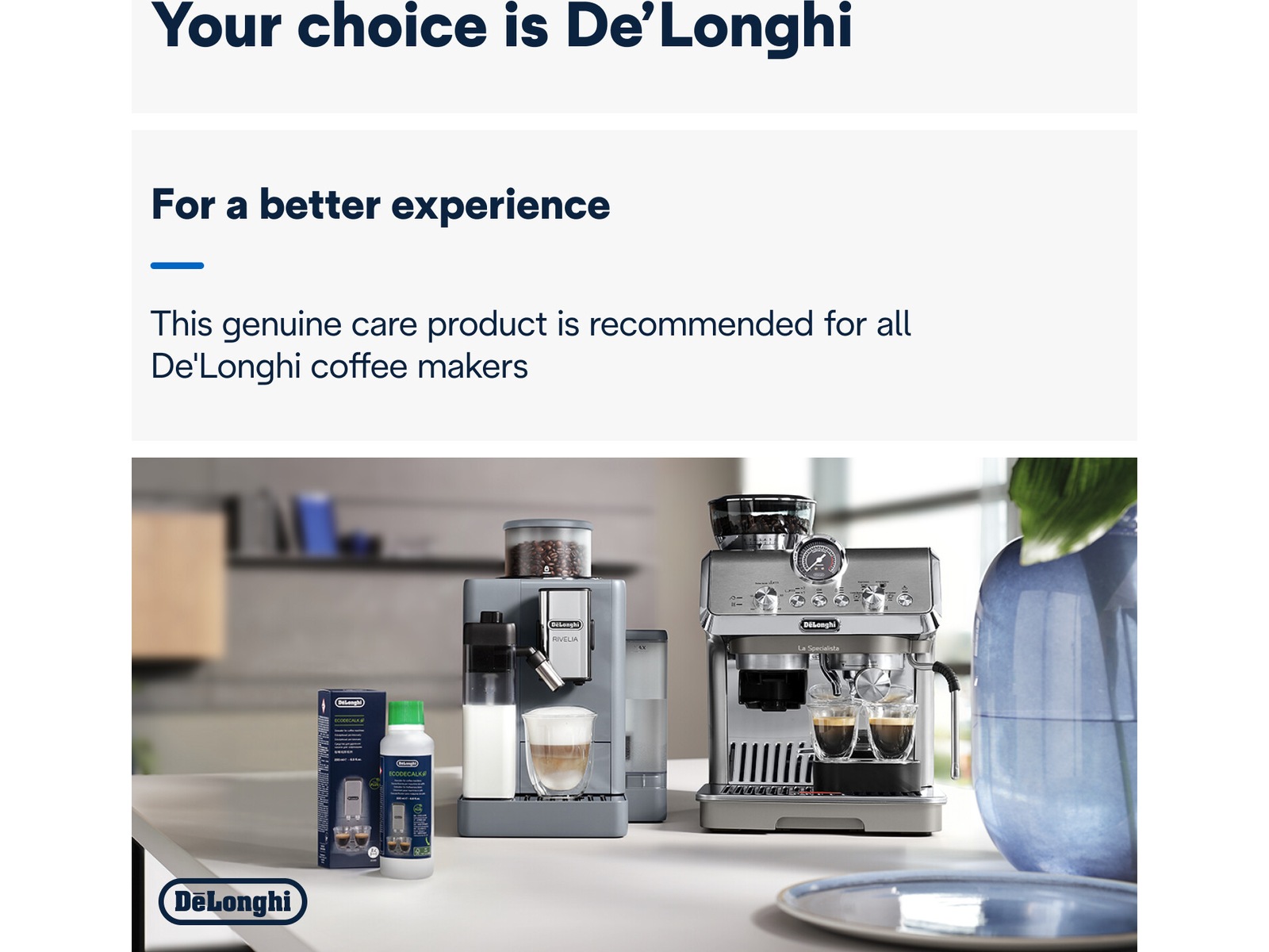 DeLonghi 200 ml DLSC202 avkalkningsmedel Tillbehör till kaffemaskiner