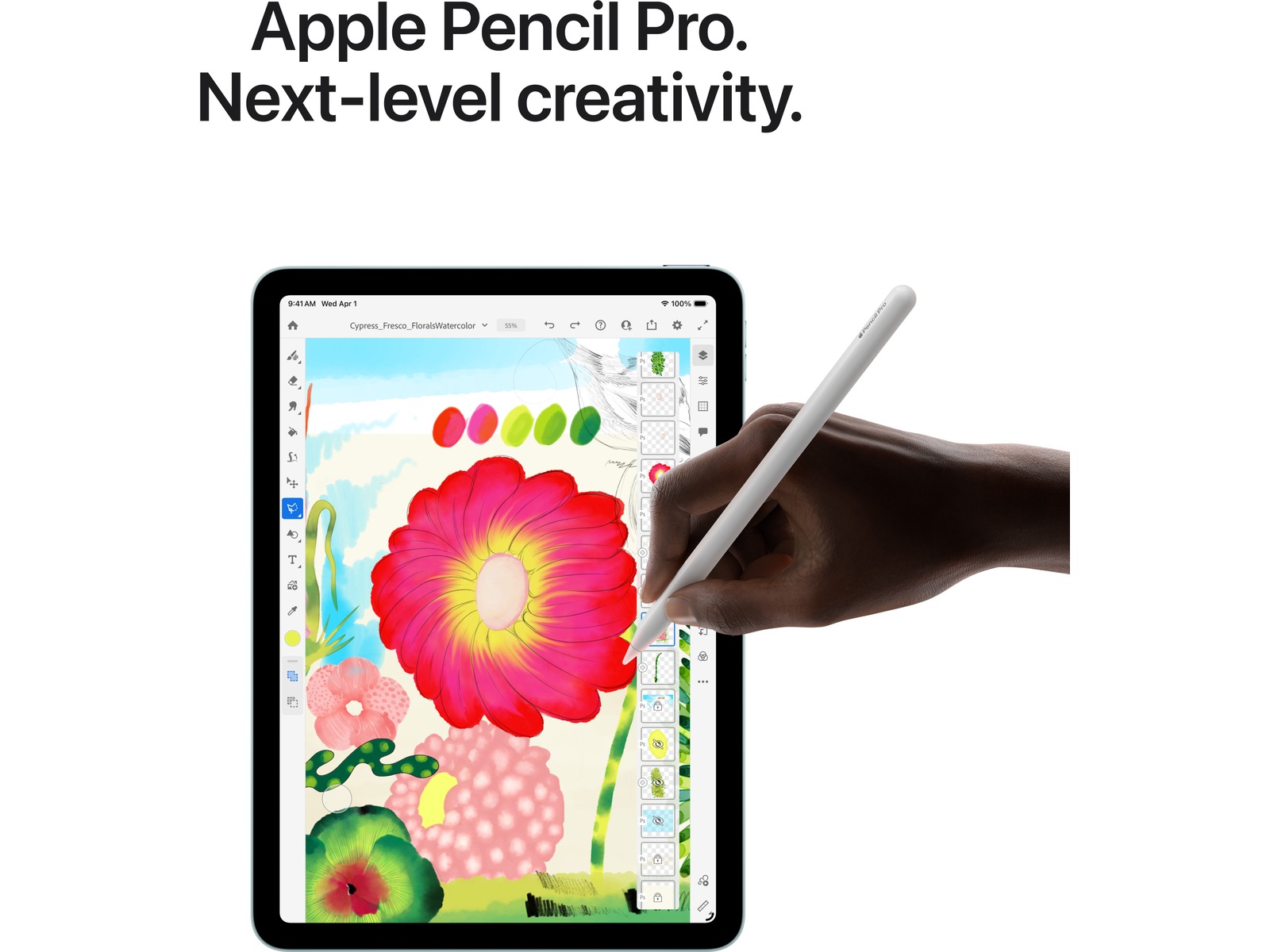 iPad Air 13" (2026) 512GB WiFi (lila) Surfplattor