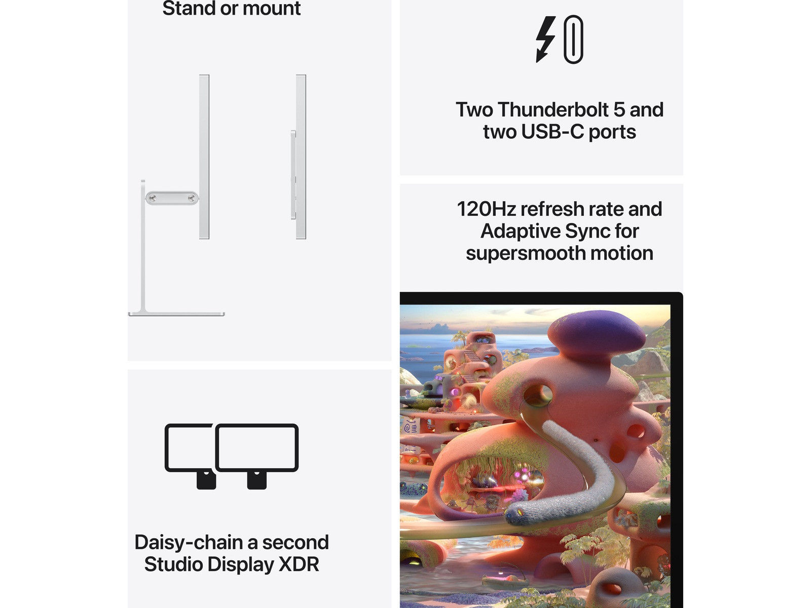 Apple Studio Display XDR (2026) Standardglas - stativ med vinkel- och höjdjustering Datorskärm