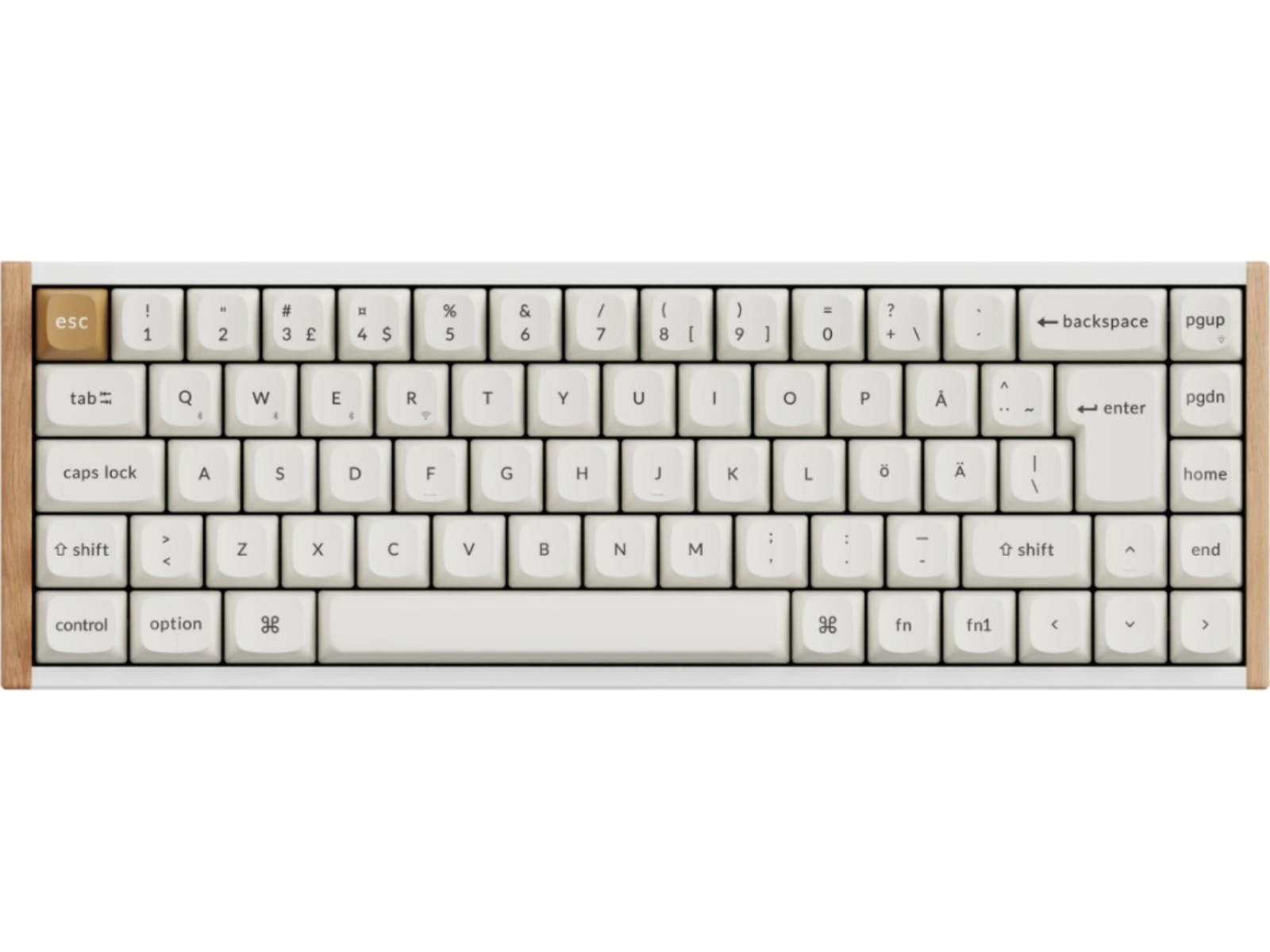 Keychron K6 HE SE Trådlöst Gamingtangentbord (trä/vit) -B-Grade Demo tangentbord