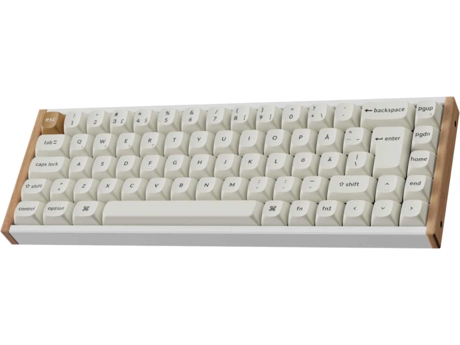 Keychron K6 HE SE Trådlöst Gamingtangentbord (trä/vit) -B-Grade Demo tangentbord