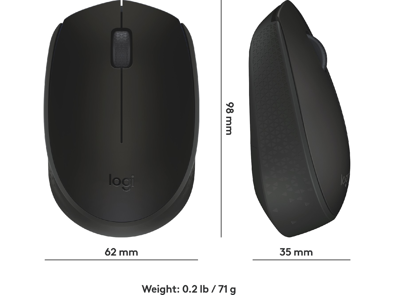 Logitech B170 Trådlös Mus Svart Mus