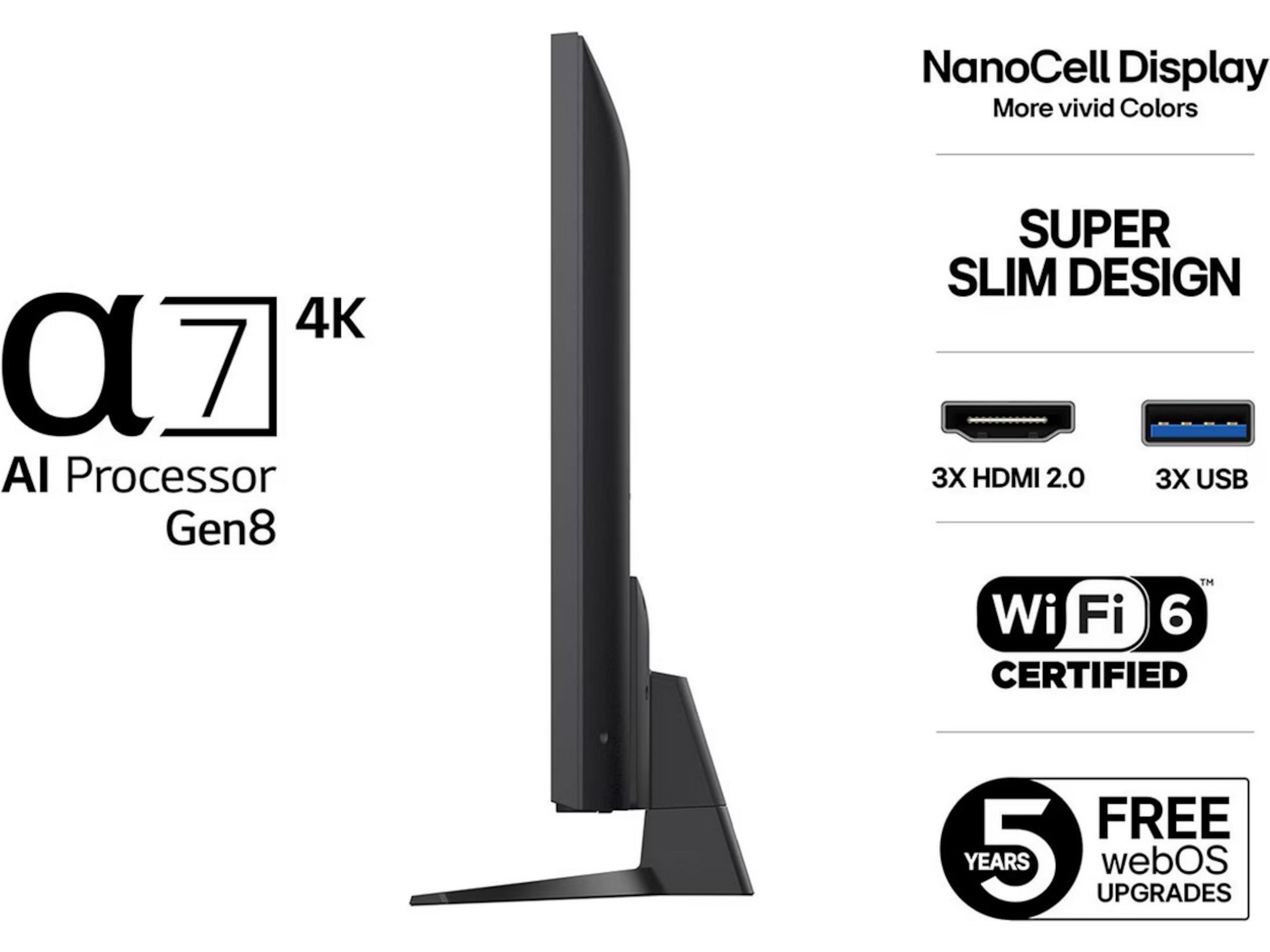 LG 86'' NANO81 NanoCell AI 4K Smart TV (2025) Över 80 tums TV