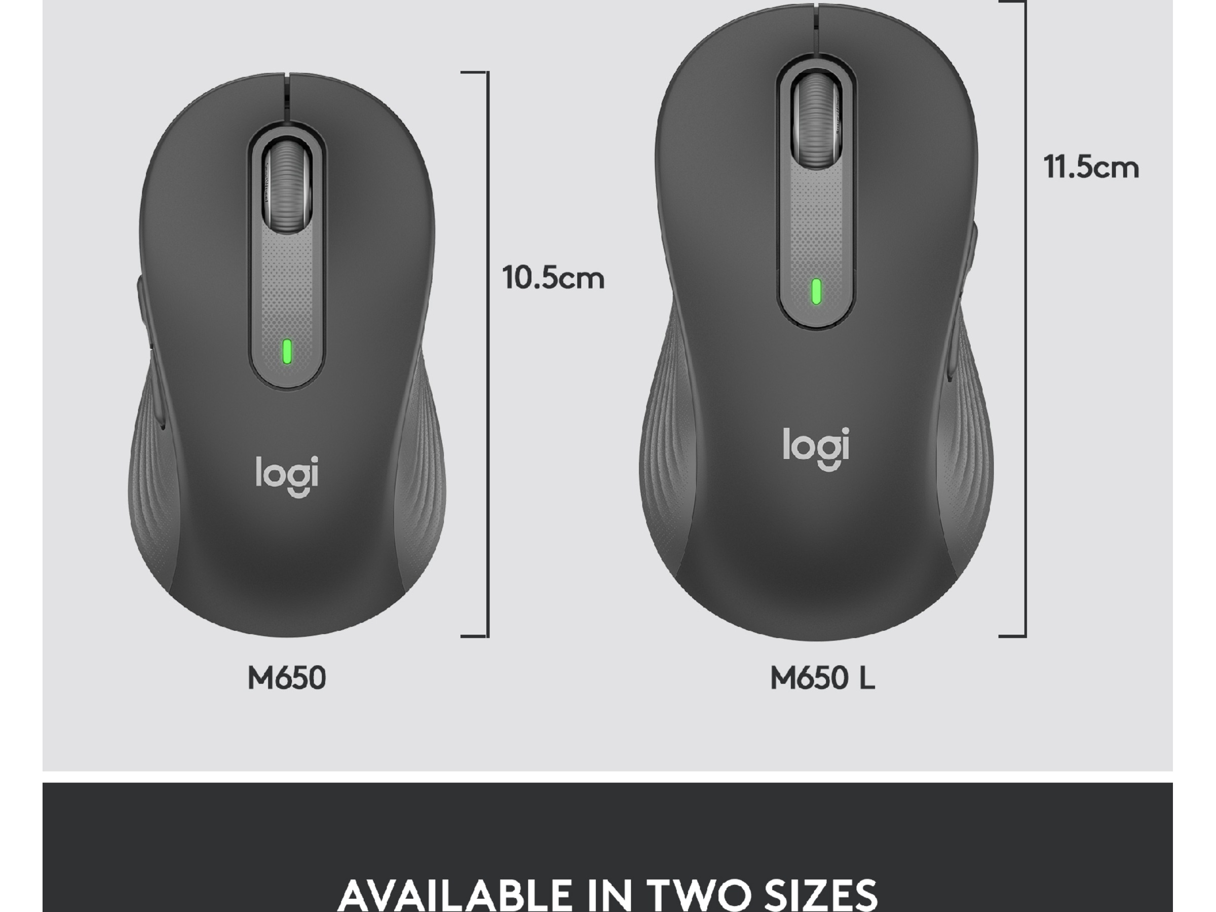 Logitech Signature M650 Large  trådlös mus grafitgrå Mus