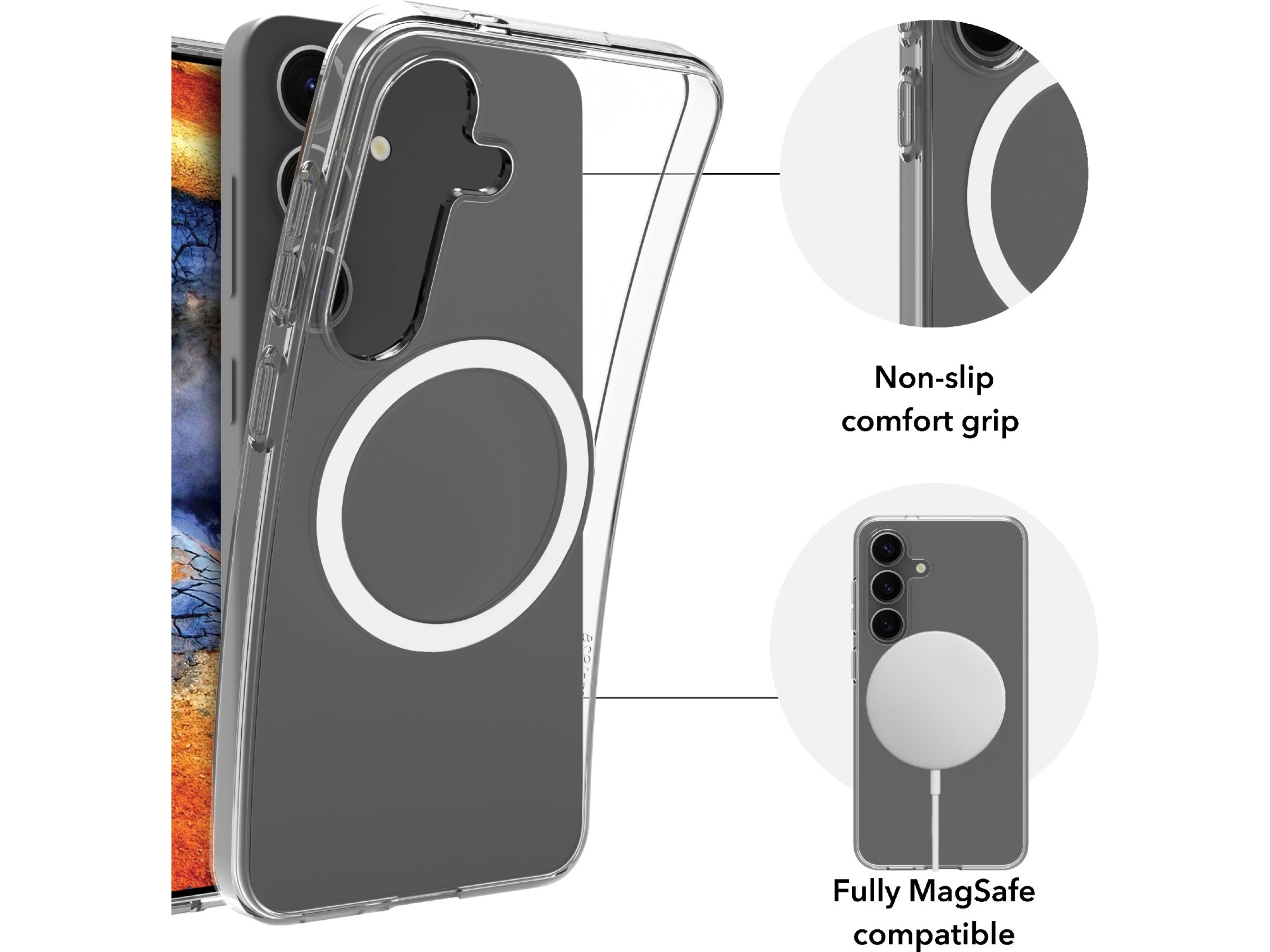 dbramante1928 Galaxy S25 Greenland Pro Qi2 skal (transparent) Skydd