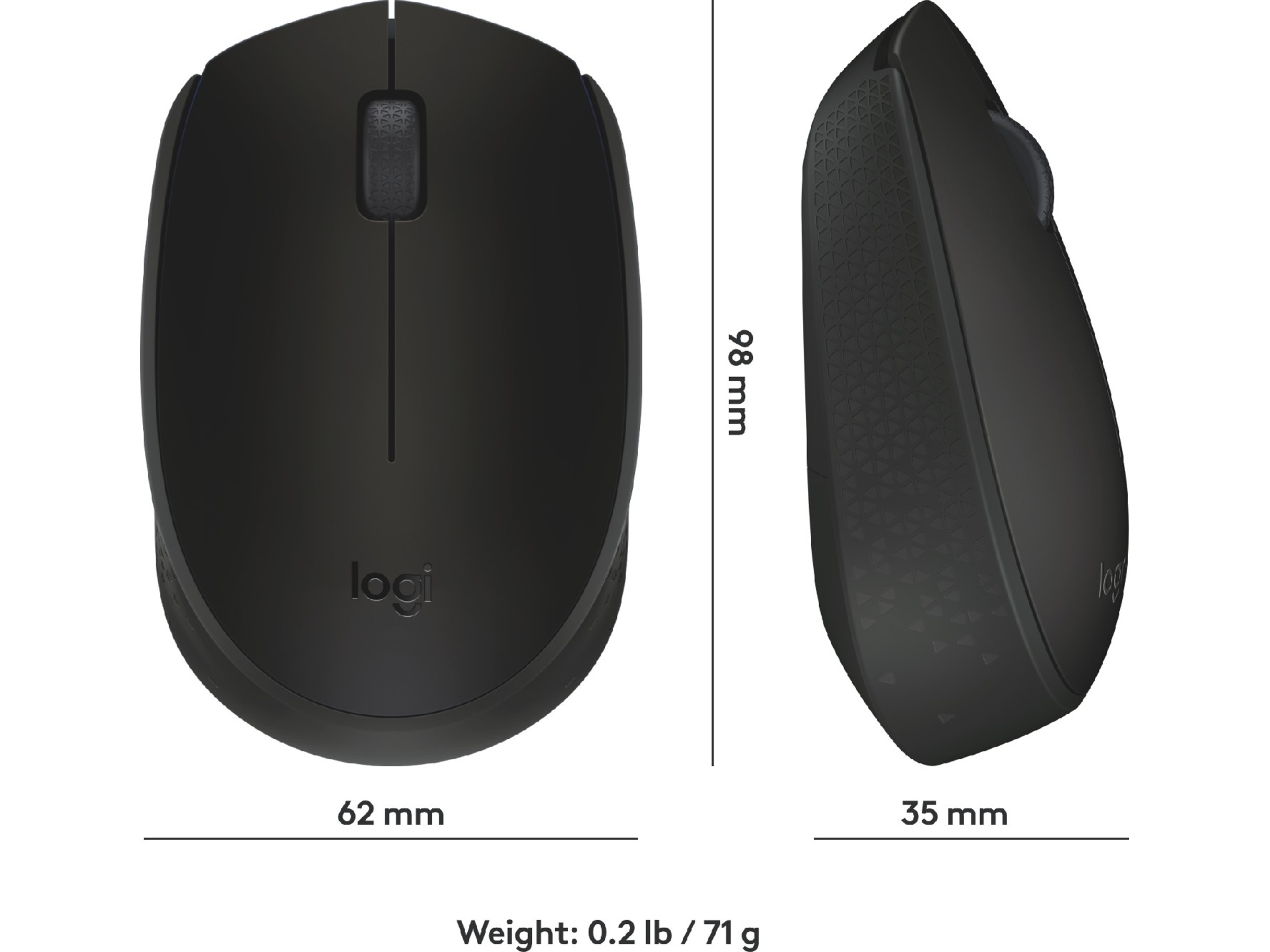 Logitech B170 Trådlös Mus Svart Mus