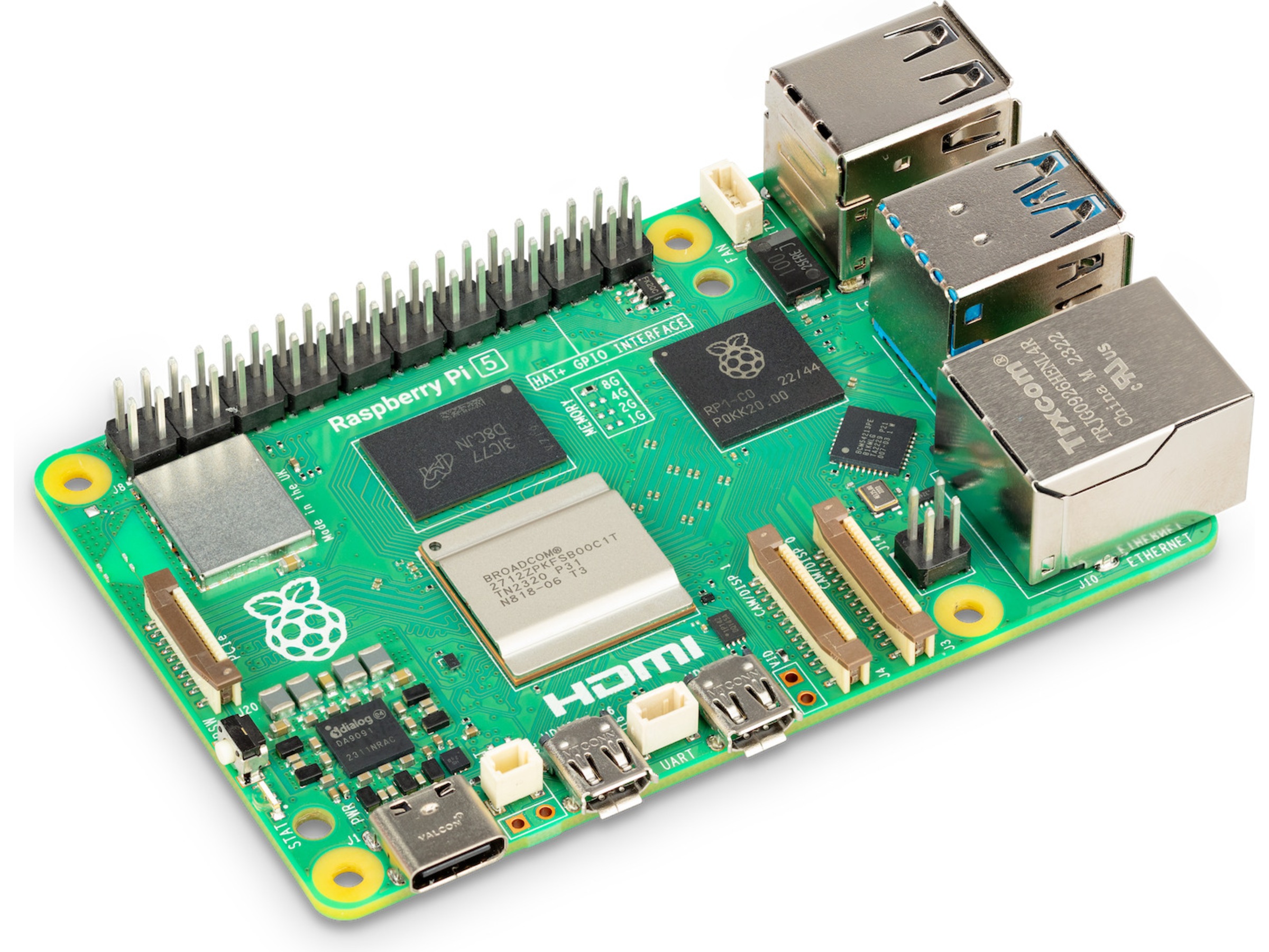 Raspberry Pi 5 Model B, 4GB RAM Integrerad CPU