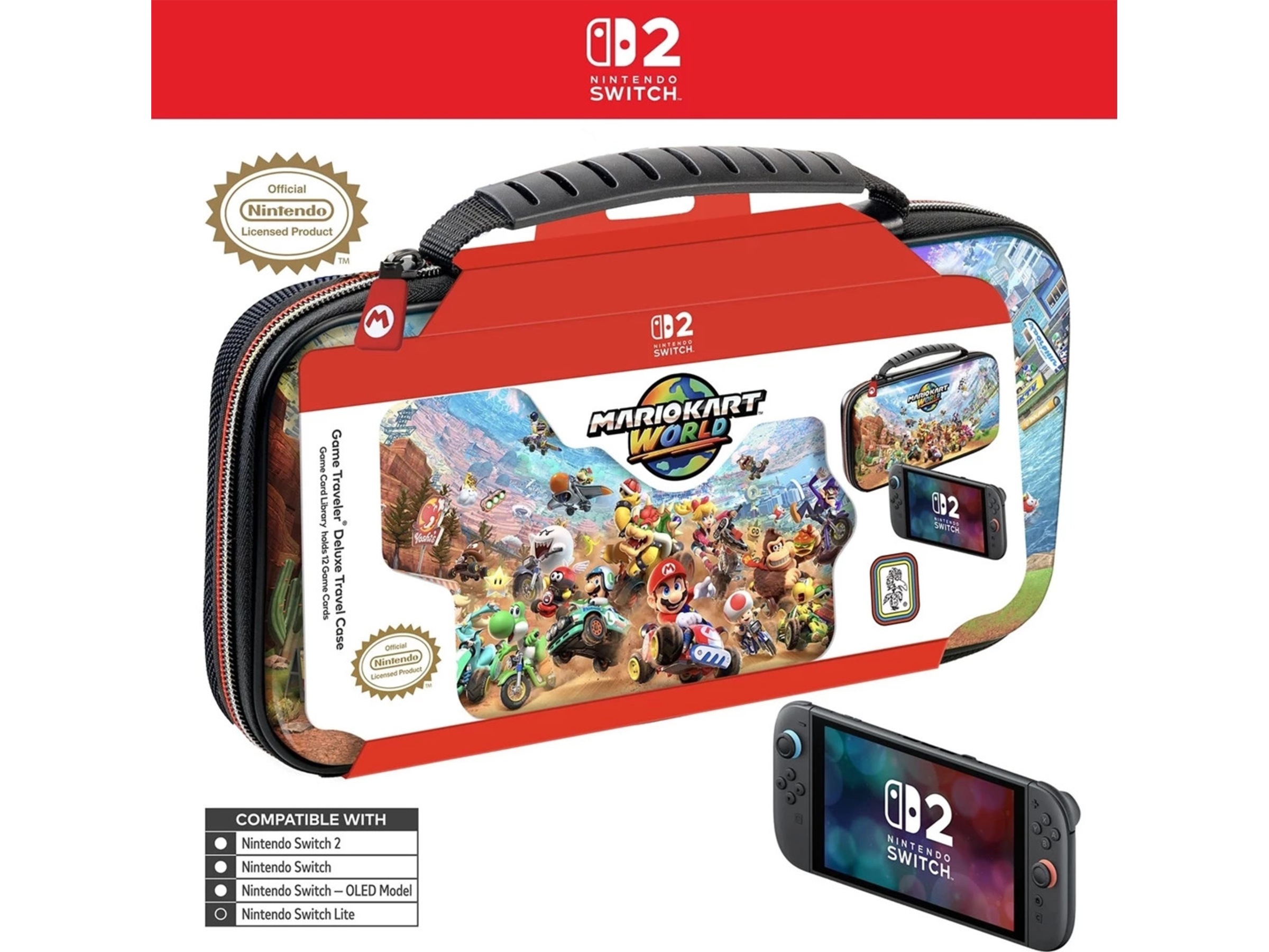 NS2 Deluxe Travel Case NS212 (Mario Kart World) Tillbehör