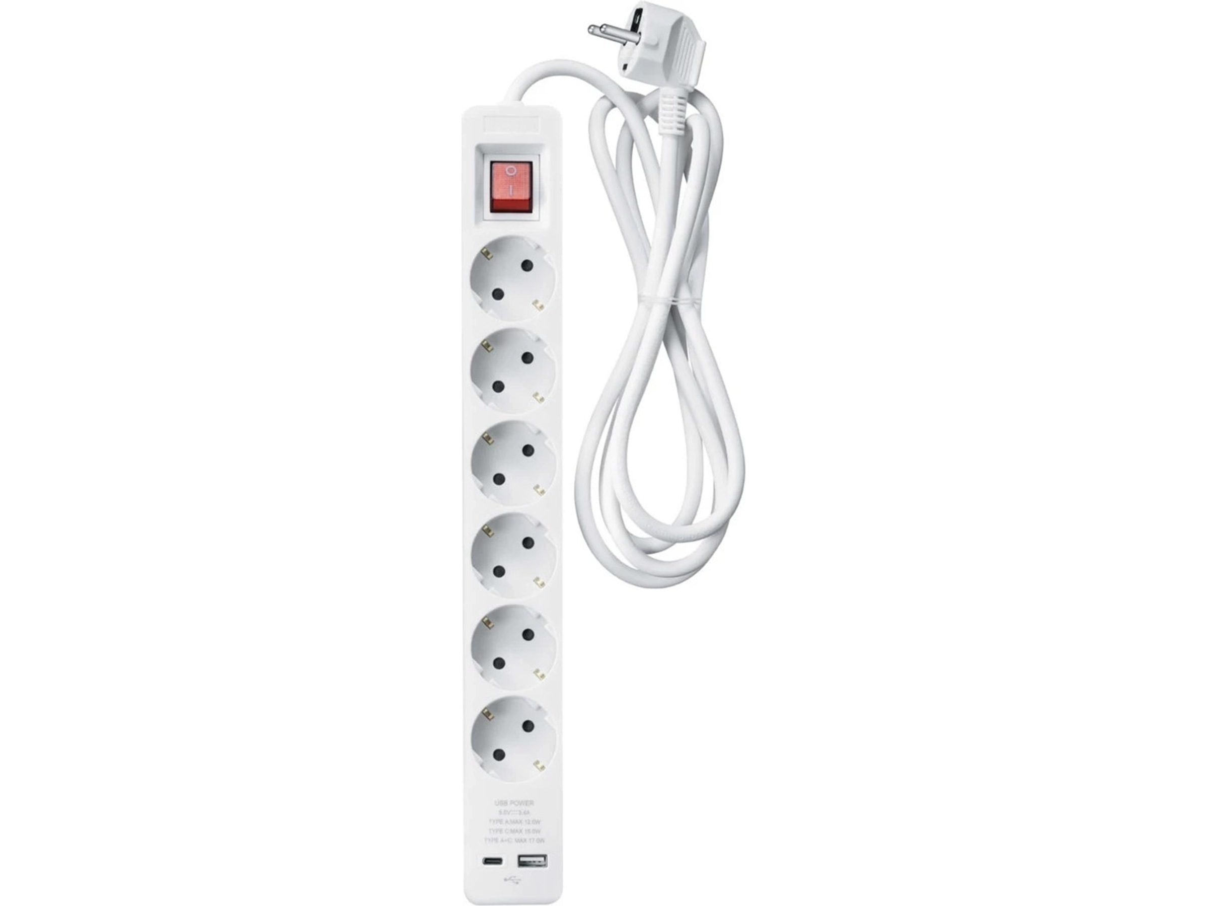 Andersson PWS-C2000 6-vägs grenuttag 3m 2-pack Förlängningskabel & förgrening