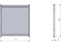 Nobo bordskärm modul Premium Plus - 75x82cm Tillbehör till arbetsstationer & kontorsbås