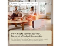 Mill Instant Max golvvärmare 2200W LED (vit) Fristående element