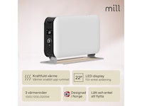 Mill Instant Max golvvärmare 2200W LED (vit) Fristående element