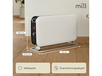 Mill Instant Max golvvärmare 2200W LED (vit) Fristående element