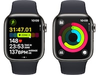 Apple Watch Series 9 GPS + LTE 41mm Rostfritt stål (grafit) Smartwatches