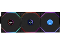 Lian Li UNI FAN TL Wireless LCD Reverse 3pk (svart) Fläkt