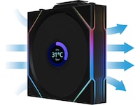 Lian Li UNI FAN TL Wireless LCD Reverse 3pk (svart) Fläkt