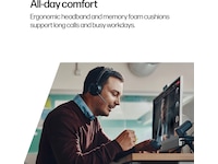 Poly Voyager Focus 2 MS USB-C Headset med laddningsstativ Headset trådlöst
