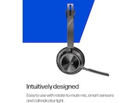 Poly Voyager Focus 2 MS USB-C Headset med laddningsstativ Headset trådlöst