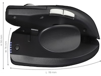 Contour Unimouse vänster trådlös mus (svart) Ergonomi
