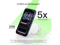 Belkin UltraCharge 25W Qi2 magnetisk laddningsplatta med ställ Trådlös laddare