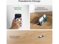 Belkin UltraCharge 25W Qi2 magnetisk laddningsplatta med ställ Trådlös laddare